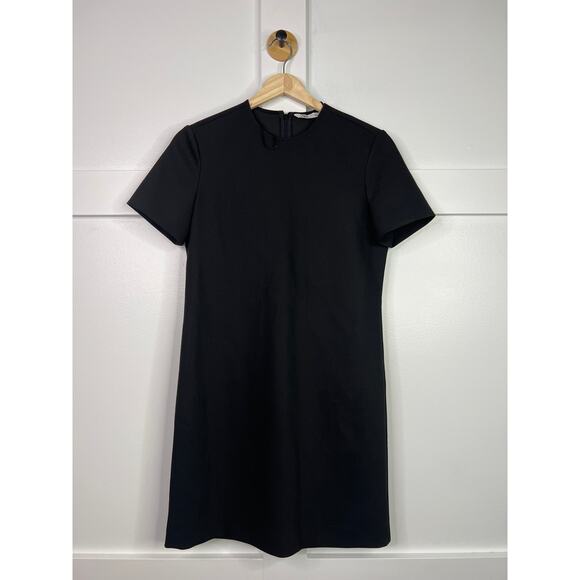 NEW Zara Round Neck Short Sleeves Black Mini Dress Size: Small - Picture 2 of 7